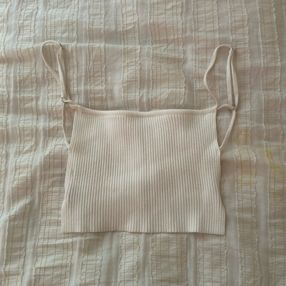 Edikted backless white crop top